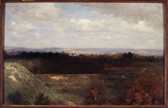View of the Bois de Boulogne, from Boulevard Suchet, c1860.