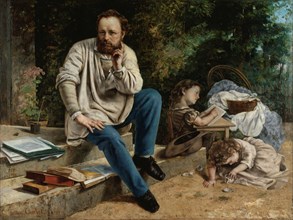 Pierre-Joseph Proudhon et ses enfants en 1853, 1865.