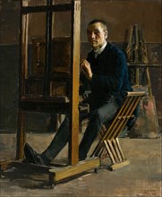 Self-Portrait at the Easel, 1885. Private Collection.