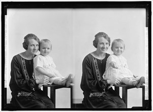 Mrs. Fred J. Scheel and child, between 1930 and 1950.