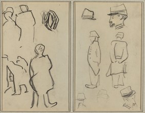 Figure Studies; Studies of Soldiers [verso], 1884-1888.