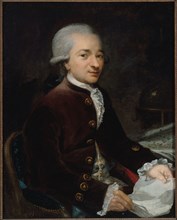 Portrait of a man, dressed to look like Robespierre, 1792.