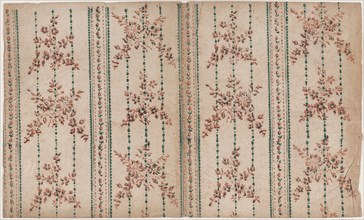 Book cover with two borders with floral patterns, 19th century.