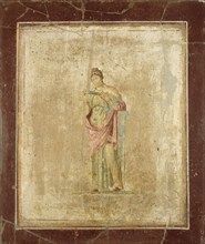 Female Figure (Calliope) , 1st century. Creator: Roman-Pompeian wall painting.