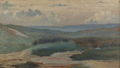 A pond in the dunes, in the evening, Siouville, 1889.
