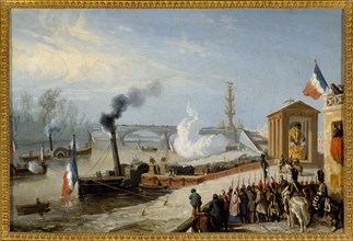 Landing of Napoleon I ashes in Courbevoie, December 15, 1840.