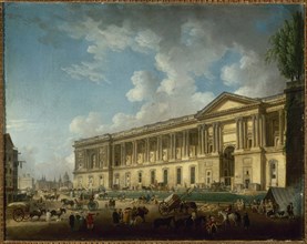 Colonnade of the Louvre after clearance, c1773.