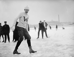 Dr. C.E. Meyers of Treasury Department - Skating, 1912. Creator: Harris & Ewing.
