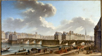 Pont-Neuf and the Cite, seen from Quai de Conti, 1772.