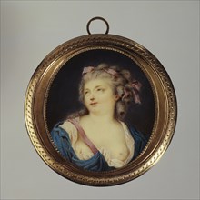 Portrait of a young woman looking up at the sky, c1800.