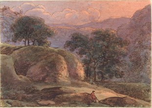 Traveller in a Mountainous Landscape at Sunset, 1800/1805.