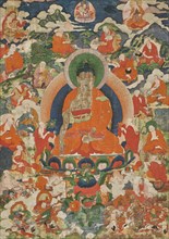 Shakyamuni Buddha and the Sixteen Arhats, 19th century. Private Collection.