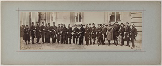 Panorama: group portrait of soldiers, 1870.
