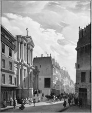 Rue Saint-Honoré and Saint-Roch church, 1840.