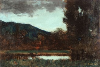 Paysage d'Alsace, crépuscule, between 1879 and 1888.