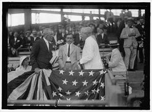 Wilson, Woodrow, at baseball game, between 1910 and 1920.