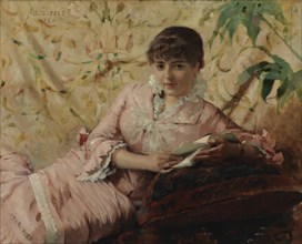 Reading Parisian II, 1880. Found in the collection of the Ateneum, Helsinki.