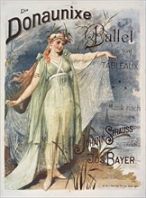 Poster for the ballet "Donaunixe" after Johann Strauss , 1890. Private Collection.