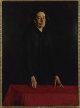 Portrait of Louise Michel (1830-1905), at the podium, 1882.