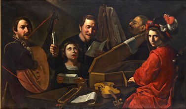 Concert with Musicians and Singers , ca 1625. Creator: Paolini, Pietro (1603-1682).