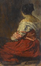 La jupe rouge, between 1845 and 1848.