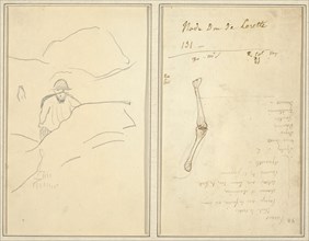Breton Boy in a Landscape; Study of an Arm [verso], 1884-1888.
