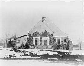 Stone house, with snow on ground, Colorado , between 1903 and 1923.