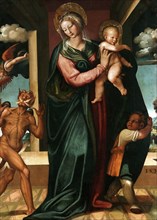 The Madonna of Perpetual Help, 1538-1540. Creator: Cardisco, Marco (c. 1486-c. 1542).