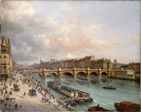 The Cite and the Pont-Neuf, seen from Quai du Louvre, 1832.