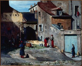 Episode of the Commune, rue des Rosiers, in Montmartre, 1875.