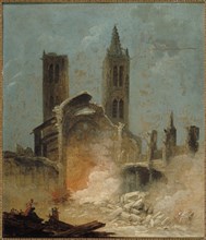 La Démolition de l'église Saint-Jean-en-Grève, en 1800, c1800.