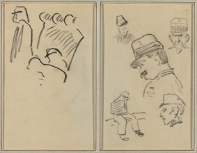 Soldiers; Four Soldiers and a Seated Figure [verso], 1884-1888.