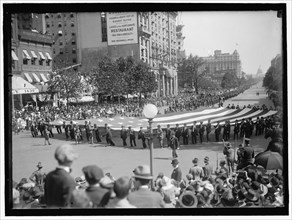 Parade On Pennsylvania Ave - Huge Flag, between 1910 and 1921.