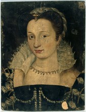 Portrait of a woman, known as Gabrielle d'Estrées (1573-1599), c1590.