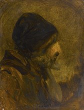 Tête d'homme, d'après Rembrandt, c.1853.