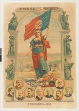 The proclamation of the Portuguese Republic on 5 October 1910, 1910. Private Collection.