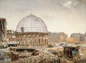 Demolition of the Halle aux bles (wheat exchange), 1888.