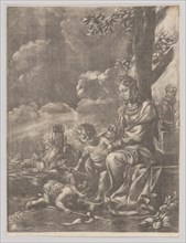 The Holy Family with the infant Saint John kissing Christ's feet, 1640-60.