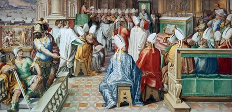 The Second Council of Constantinople, ca 1585-1590 . Creator: Nebbia, Cesare (1536-1614).