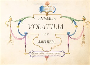 Animalia Volatilia et Amphibia (Aier): Title Page, c. 1575/1580.