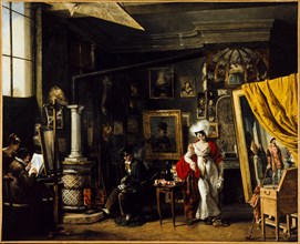 Studio of the painter T. B. Bitter (1781-1832), between 1819 and 1825.