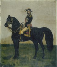 Equestrian portrait of General Boulanger (1837-1891), politician, c1888.