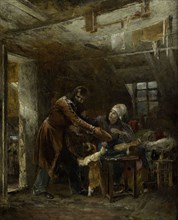 Claude Gueux bringing stolen bread back to his family, 1834.