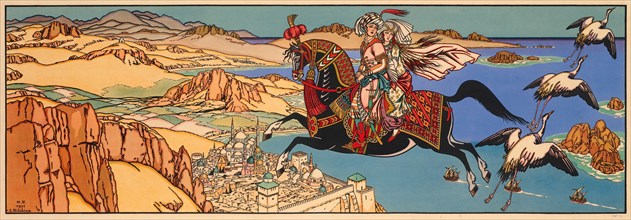 Illustration for Arabian Fairy Tales, 1932. Private Collection.