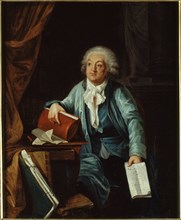 Portrait de Mirabeau (1749-1791) dans son cabinet de travail, 1791.