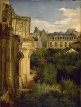 Ruins of Saint-Louis-du-Louvre church and Longueville mansion, c1833.