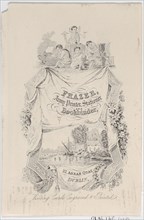Trade card for Frazer, Army Printer, Stationer and Bookbinder, 19th century.