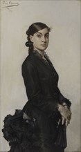 Portrait of Jacqueline Comerre-Paton in a black dress, 1879.