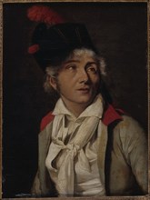 Portrait d'un acteur, en veste blanche à collet rouge, c1800.