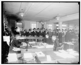 Opening of bids, Navy Dept. Bureau of Accts, between 1910 and 1920. USA.